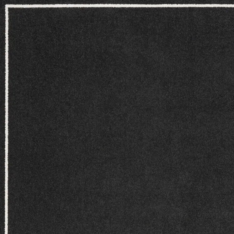 4' X 6' Black And Ivory Indoor Outdoor Area Rug