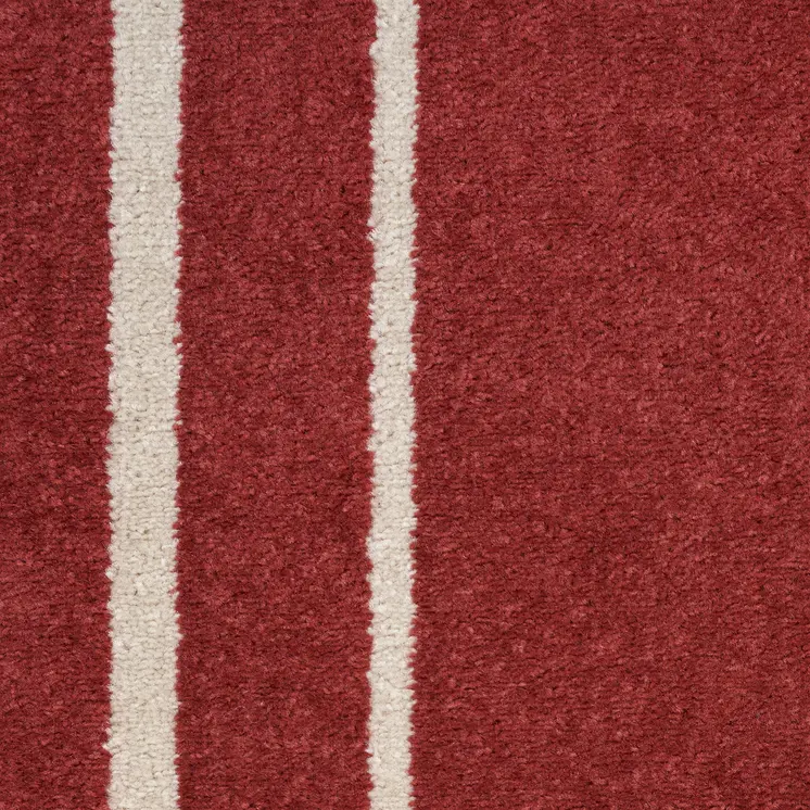 4' X 6' Brick Red And Ivory Indoor Outdoor Area Rug