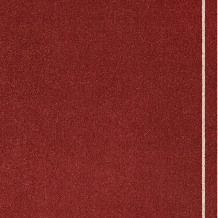5' X 7' Brick Red And Ivory Indoor Outdoor Area Rug