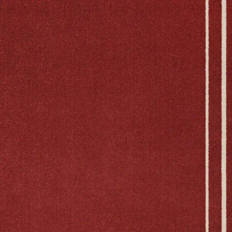 6' X 9' Brick Red And Ivory Indoor Outdoor Area Rug