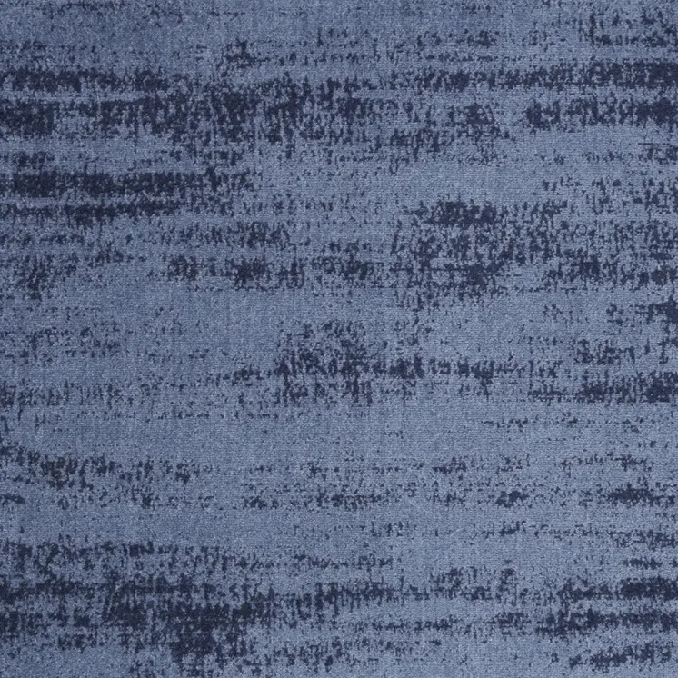 5' X 7' Denim Blue And Navy Blue Abstract Indoor Outdoor Area Rug