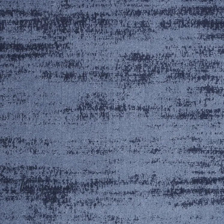6' X 9' Denim Blue And Navy Blue Abstract Indoor Outdoor Area Rug