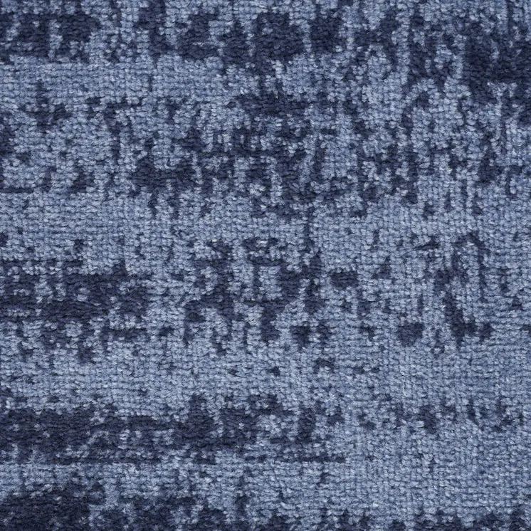 8' X 10' Denim Blue And Navy Blue Abstract Indoor Outdoor Area Rug