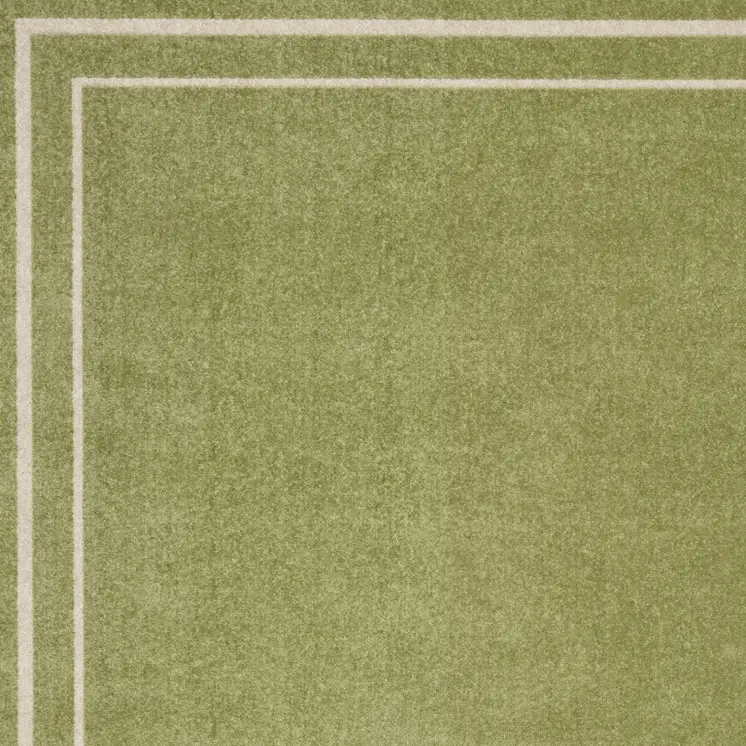 6' X 9' Green And Ivory Indoor Outdoor Area Rug