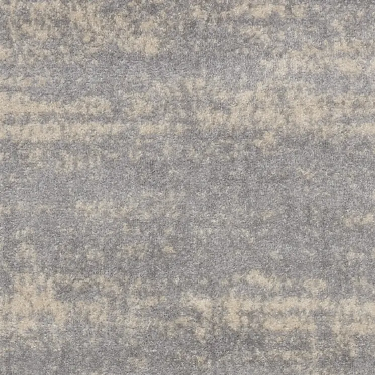 8' Gray And Beige Abstract Indoor Outdoor Runner Rug