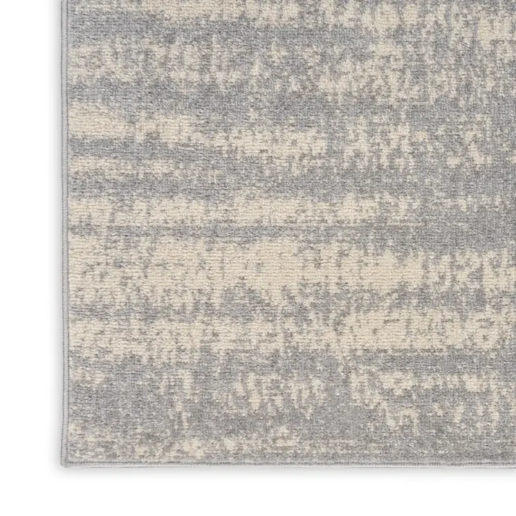 4' X 6' Gray And Beige Abstract Indoor Outdoor Area Rug