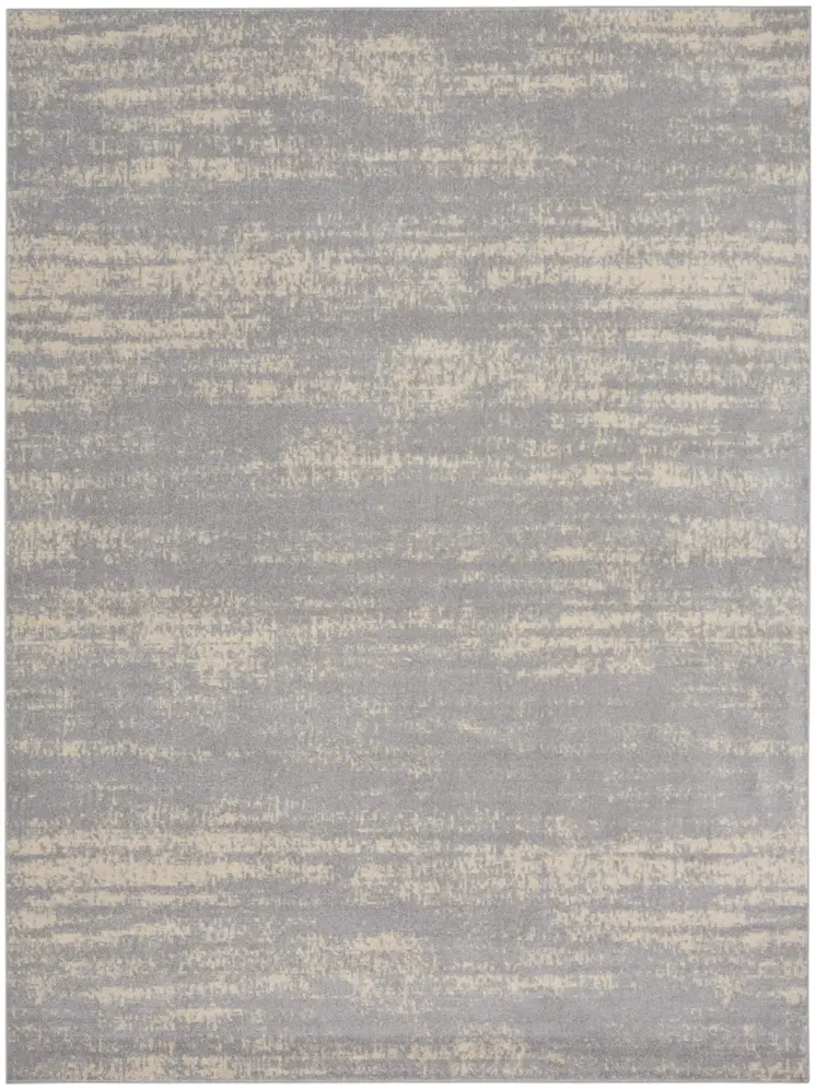8' X 10' Gray And Beige Abstract Indoor Outdoor Area Rug