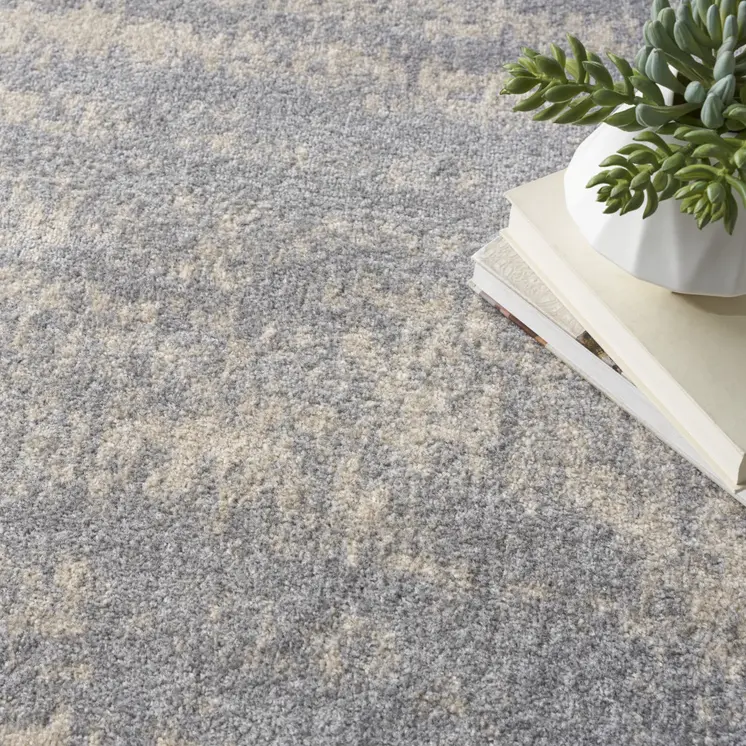 8' X 10' Gray And Beige Abstract Indoor Outdoor Area Rug