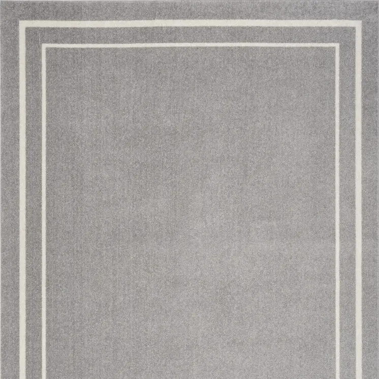 5' X 7' Gray And Ivory Indoor Outdoor Area Rug