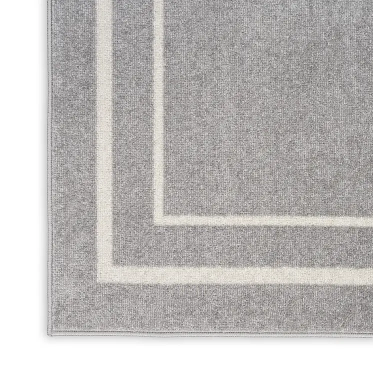 5' X 7' Gray And Ivory Indoor Outdoor Area Rug