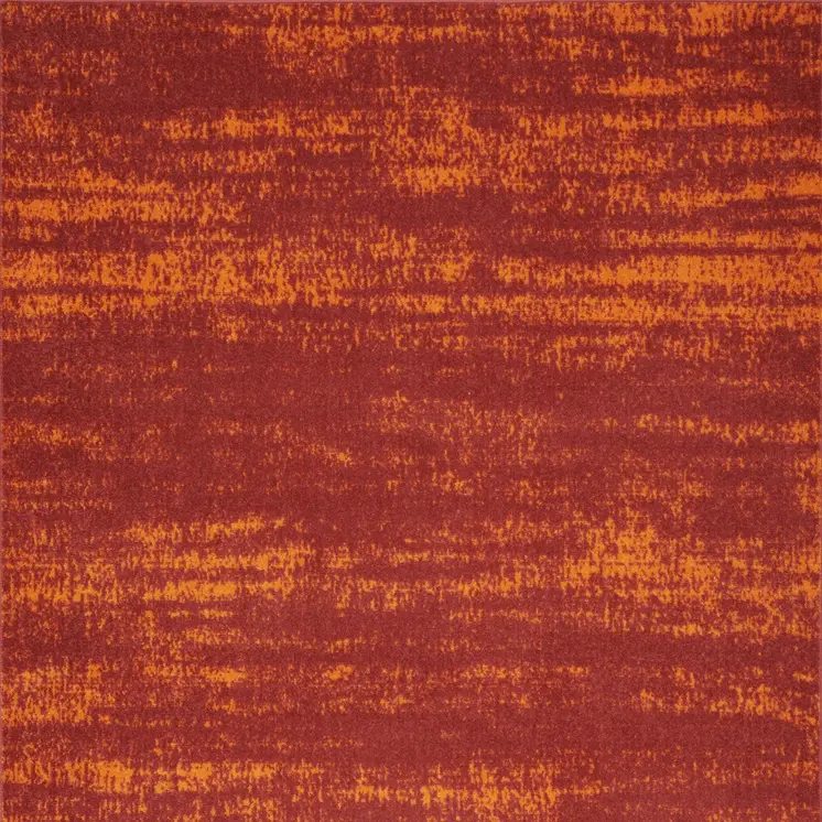 5' X 7' Red And Orange Abstract Indoor Outdoor Area Rug