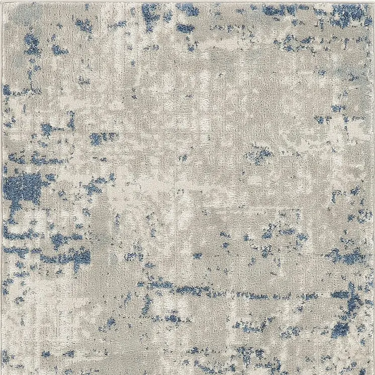 2' X 4' Gray and Ivory Abstract Power Loom Area Rug