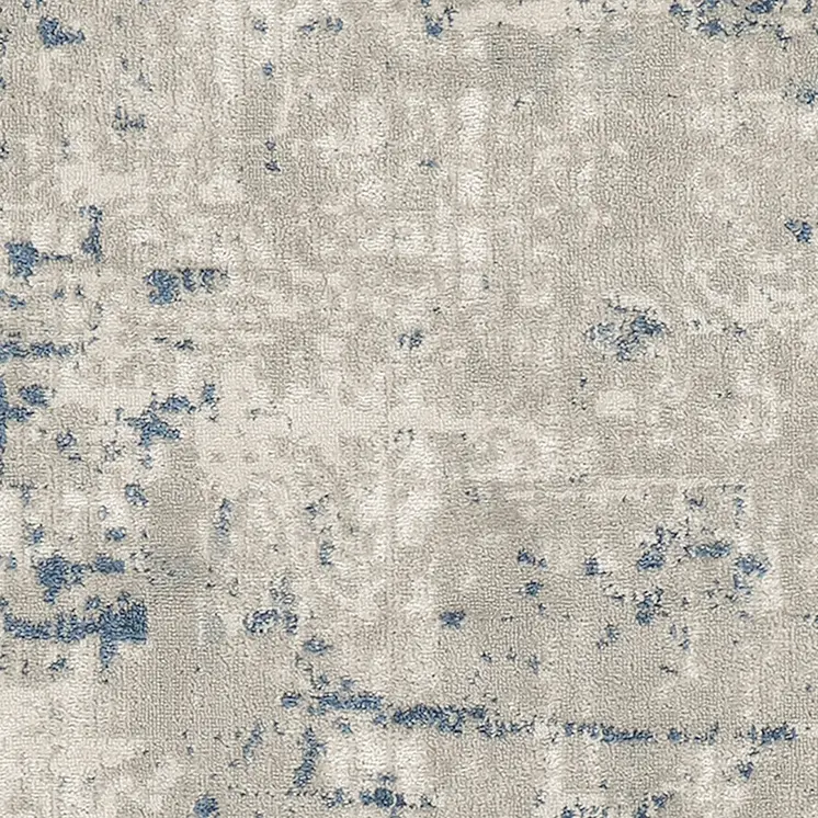2' X 4' Gray and Ivory Abstract Power Loom Area Rug