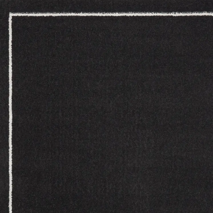 3' X 5' Black And Ivory Indoor Outdoor Area Rug