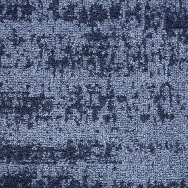 2' X 4' Denim Blue And Navy Blue Abstract Indoor Outdoor Area Rug