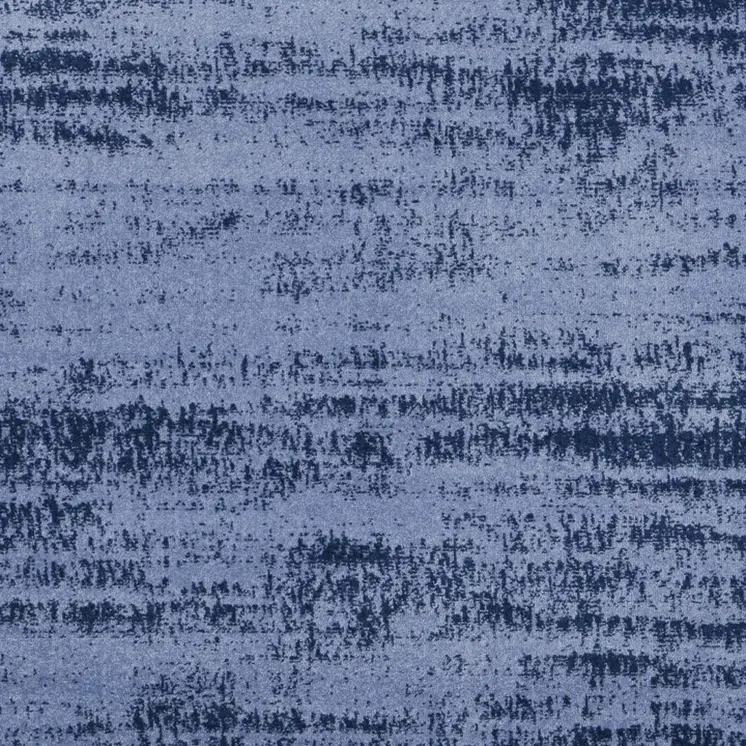 5' Denim Blue And Navy Blue Square Abstract Indoor Outdoor Area Rug