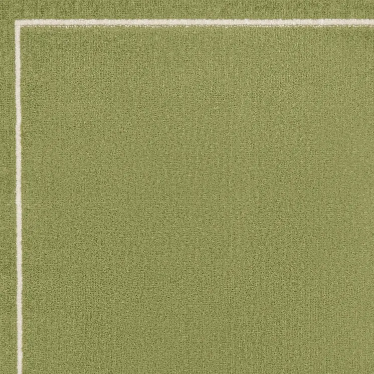 2' X 4' Green And Ivory Indoor Outdoor Area Rug