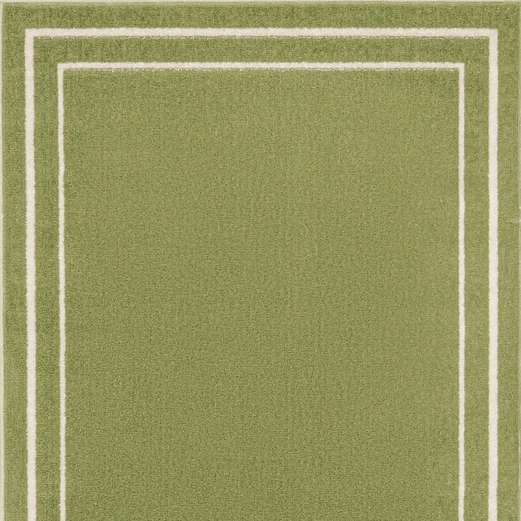 3' X 5' Green And Ivory Indoor Outdoor Area Rug