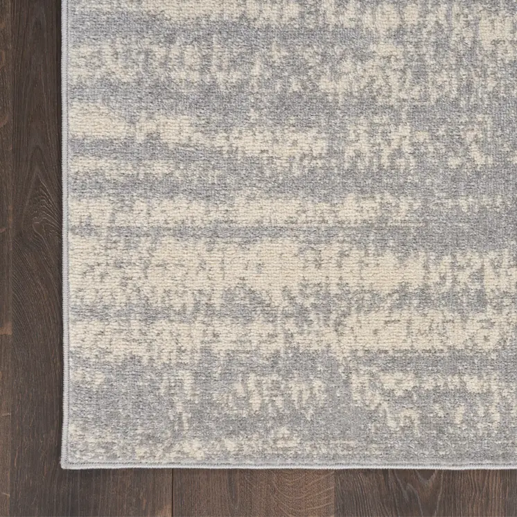 3' X 5' Gray And Beige Abstract Indoor Outdoor Area Rug
