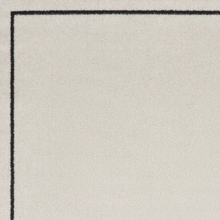 2' X 4' Ivory And Black Indoor Outdoor Area Rug