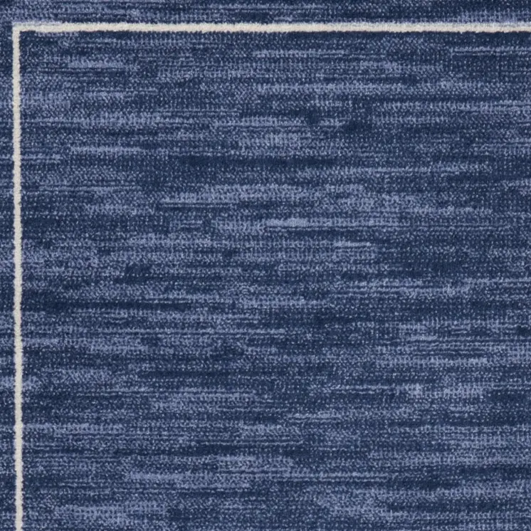 3' X 5' Navy Blue And Ivory Indoor Outdoor Area Rug