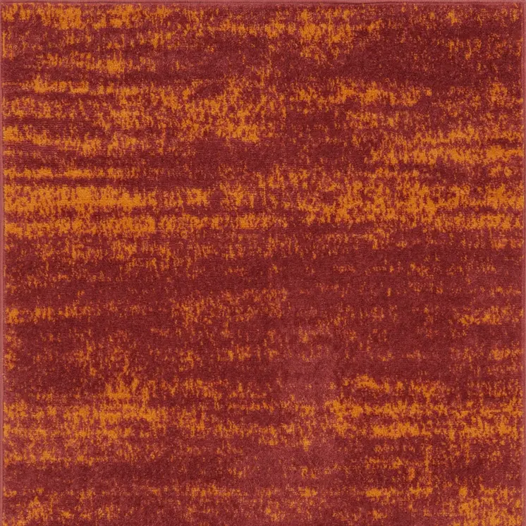 3' X 5' Red And Orange Abstract Indoor Outdoor Area Rug