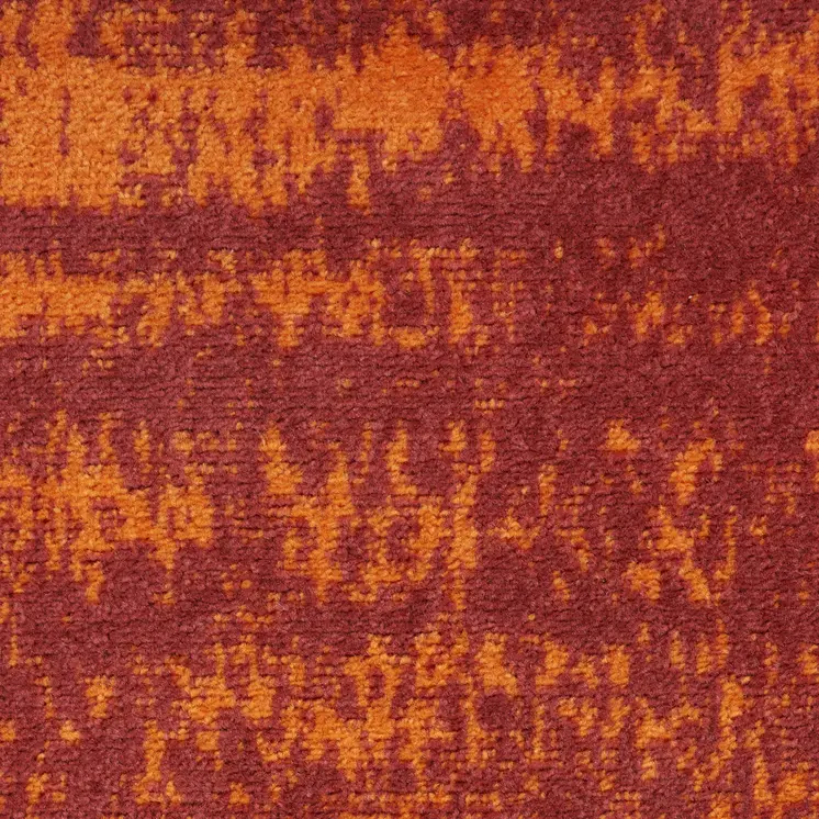 3' X 5' Red And Orange Abstract Indoor Outdoor Area Rug
