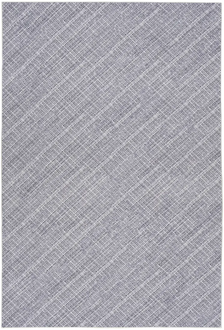 4' X 6' Gray and Ivory Abstract Power Loom Washable Non Skid Area Rug