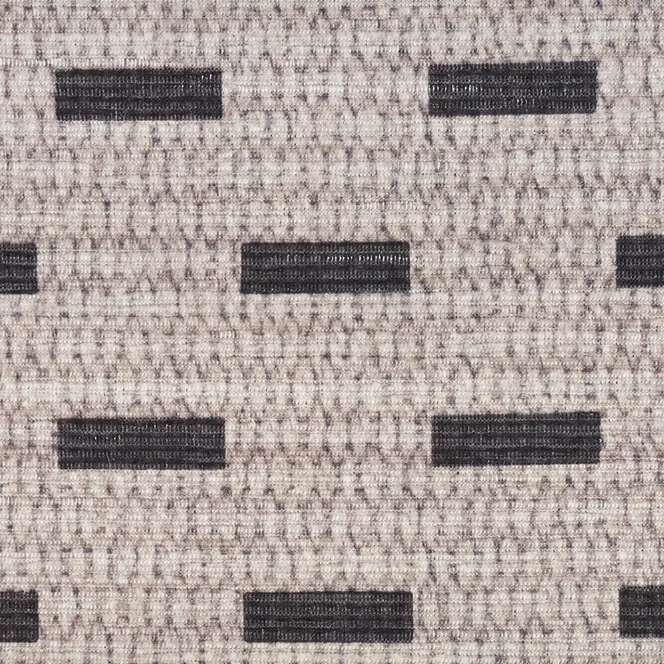 4' X 6' Beige and Black Geometric Power Loom Washable Non Skid Area Rug