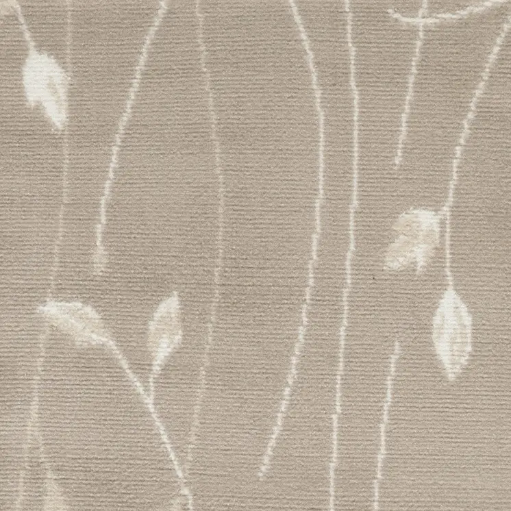 2' X 4' Beige and Ivory Floral Power Loom Area Rug