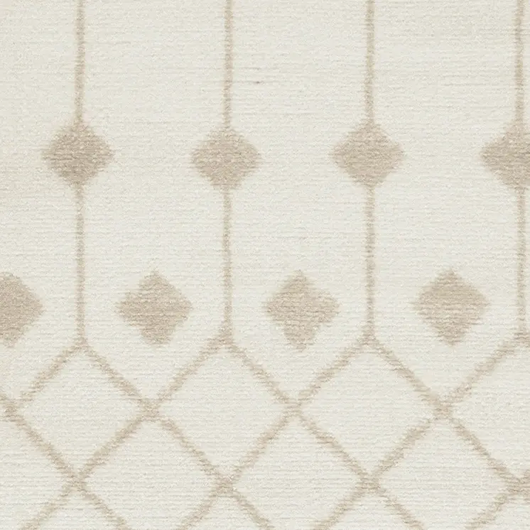 2' X 4' Beige and Ivory Moroccan Power Loom Area Rug