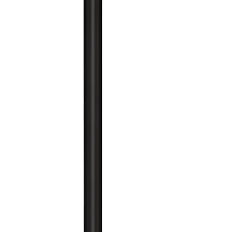 28" Black Metal Candlestick Table Lamp With White Cone Shade