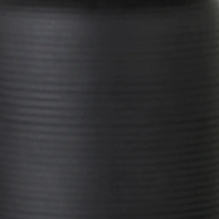 15" Black and Gold Ceramic Cylinder Table Lamp With White Drum Shade