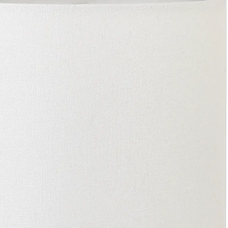 15" Gold and White Ceramic Cylinder Table Lamp With White Drum Shade