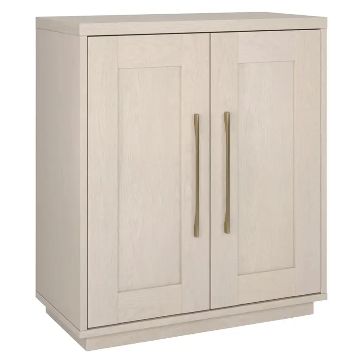 32" White Wood Accent Cabinet With Two Doors