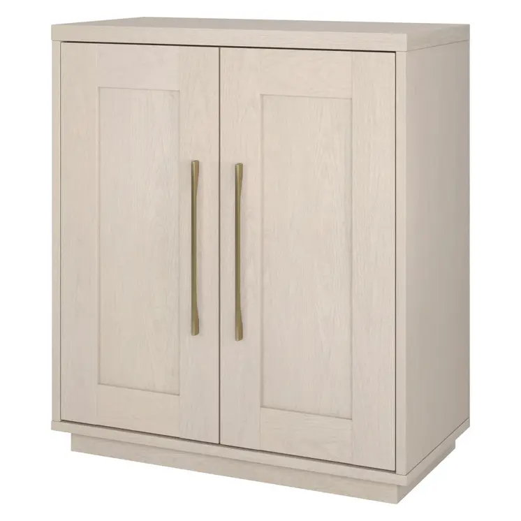 32" White Wood Accent Cabinet With Two Doors