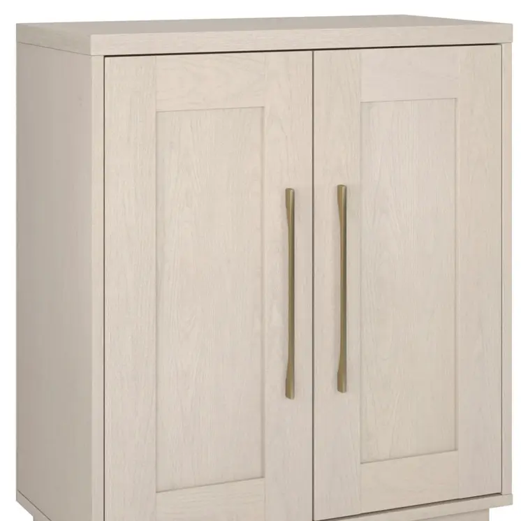32" White Wood Accent Cabinet With Two Doors