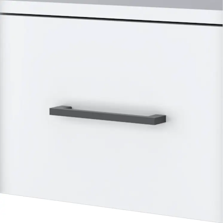10" White Wood One Drawer Floating Nightstand