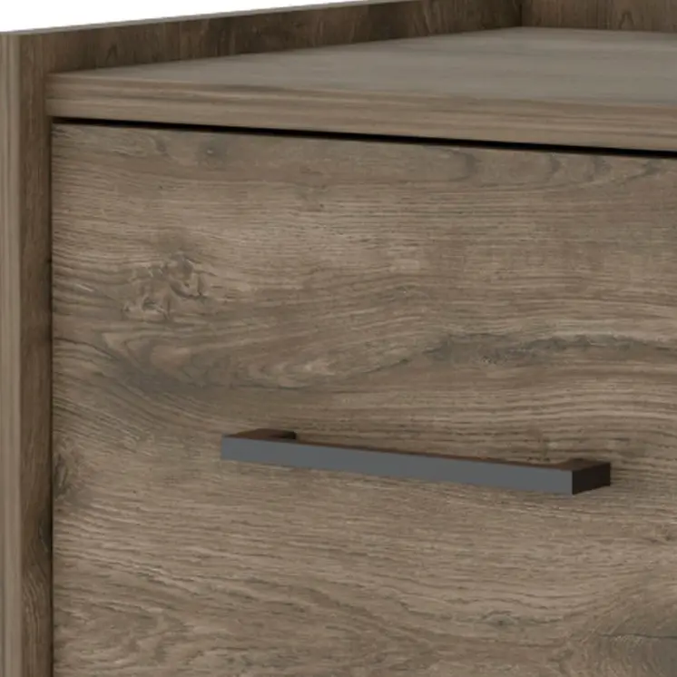 10" Brown Wood One Drawer Floating Nightstand