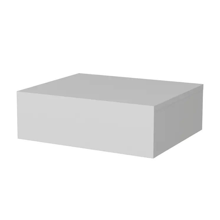 5" White Wood One Drawer Floating Nightstand