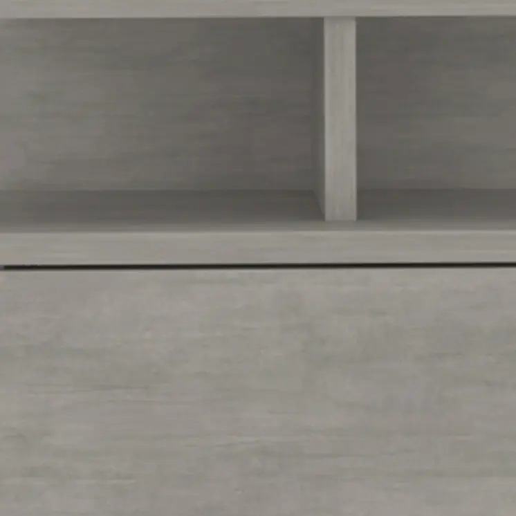13" Gray Wood One Drawer Floating Nightstand