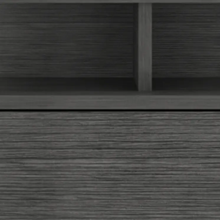 13" Dark Gray Wood One Drawer Floating Nightstand