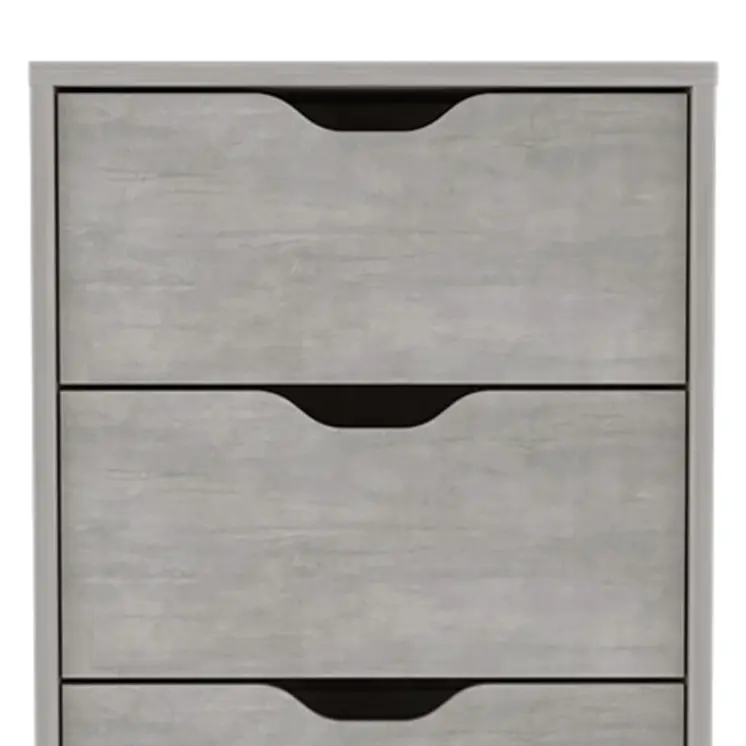 18" Gray Five Drawer Standard Chest