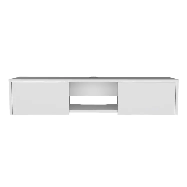 49" White Floating Mount TV Stand