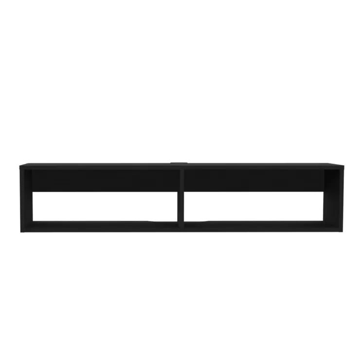 48" Black Floating Mount Entertainment Center