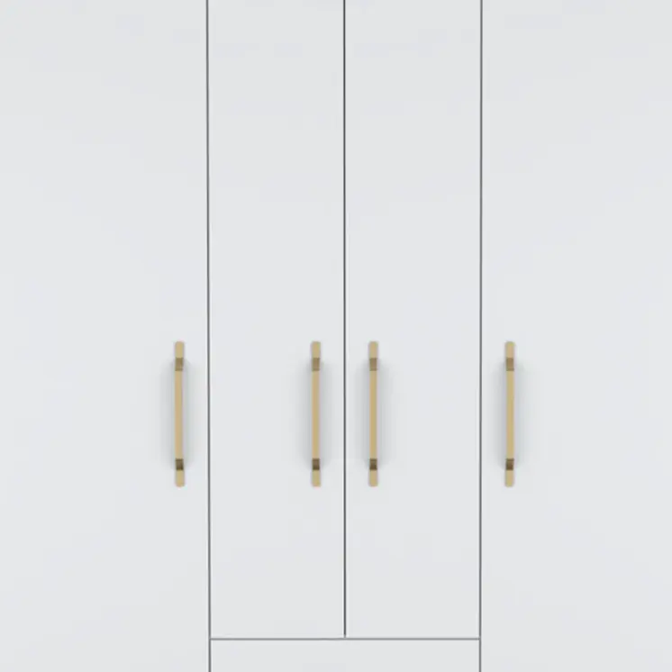 59" White Two Drawer Combo Dresser