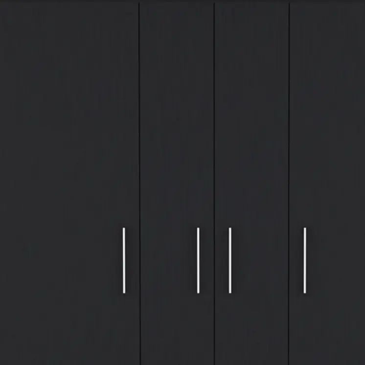 59" Black Two Drawer Combo Dresser