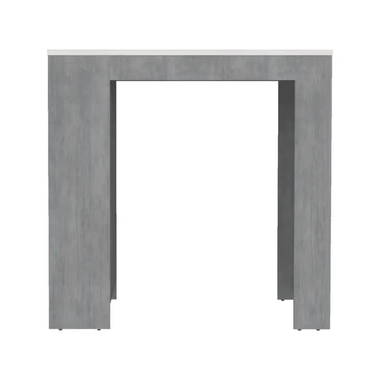 36" Gray Wood Kitchen Island With Storage