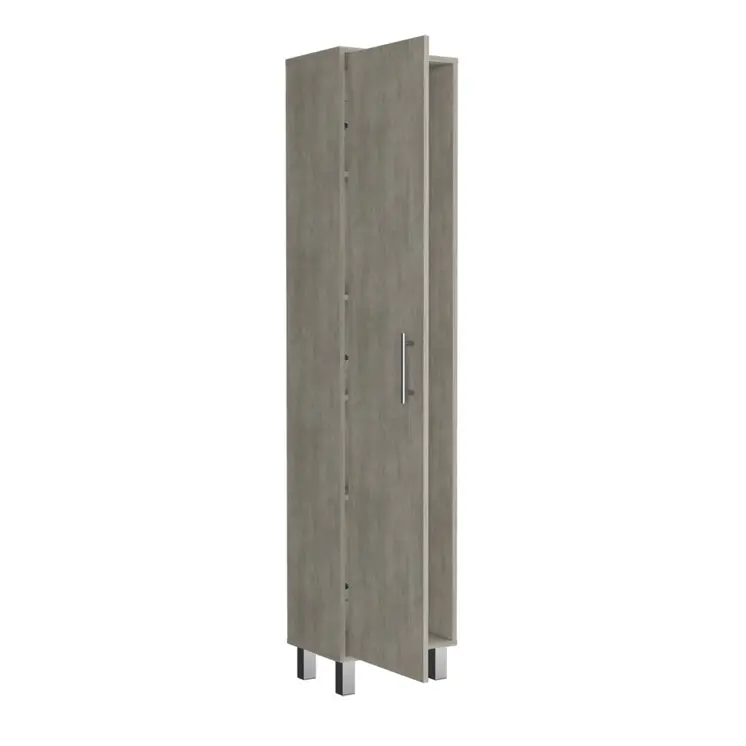 71" Gray Wood Pantry Or Storage Closet