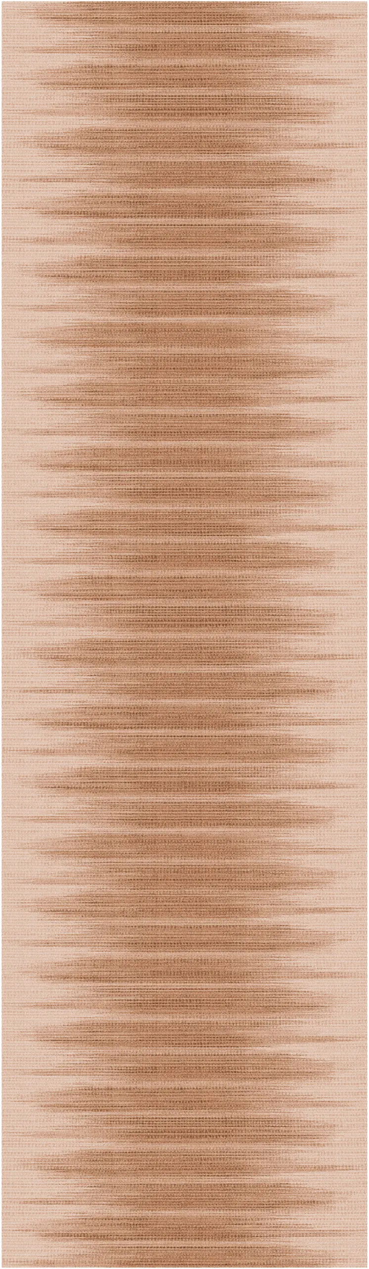 8' Brown Ombre Distressed Non Skid Runner Rug